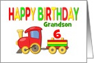 Happy Birthday/Train/Age 6/For Grandson/Custom card