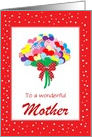 Mother’s Day-Colorful Hearts Bouquet For Mother-Custom card