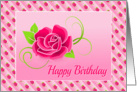 Birthday Card With Beautiful Rose Design card