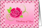 Thinking Of You Rose Design-Custom card