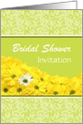 Bridal Shower Invitation With Yellow and White Daisies-Customize card