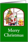 Merry Christmas-Santa and Bag Of Toys-Custom card