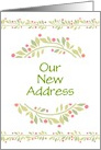 New Address-Holly Wreath and Garland-Custom card