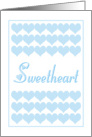 Blue Valentine Hearts For Your Sweetheart card