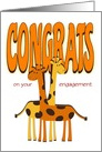 Congrats On Your Engagement Giraffes Custom card