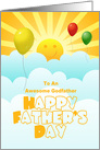 Fathers Day For Godfather With Balloons Sunshine Happy Face card