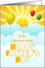 Fathers Day For Uncle With Balloons Sunshine Happy Face card