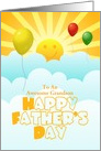 Fathers Day For Grandson Balloons Sunshine Happy Face Custom card