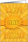 Golden Birthday Mustard Yellow Colored Blast Design card