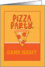 Game Night Pizza Party Invitation Piece Of Pizza And Dripping Cheese card