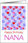 Birthday For Nana/Hearts Design/Love/Custom card