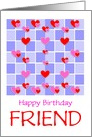 Happy Birthday Hearts For Friend/Custom card