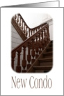 New Condo Announcement/Wooden Staircase card