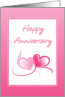 Happy Anniversary-Pink Hearts card