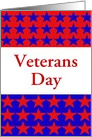 Happy Veterans Day With America Flag Colors Red White And Blue card