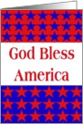 God Bless America-July 4th-Stars-Red White and Blue card