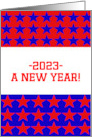 New Year America-2023-Stars-Red-White-Blue-Custom Card