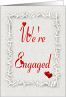 We’re Engaged-Hearts`n Rice card