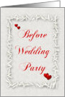 Before Wedding Party-Hearts and Rice-Elegant Background card