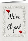 Elopement Party Invitation-Hearts`n Rice card