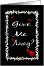 Rice and Red Hearts-Give My Away-Wedding Party card