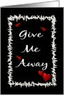 Give My Away-Grandfather-Red Hearts and Rice on Black Background card