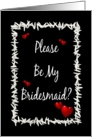 Be My Bridesmaid-Best Friend-Hearts and Rice card