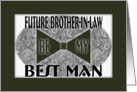 Best Man - Future Brother-in-Law-Black Bow Tie card