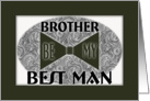 Best Man - Brother - Black Bow Tie card