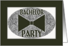 Black Bow Tie-Bachelor Party Invitation card