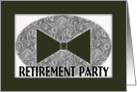 Black Biw Tie Retirement Party Invitation card