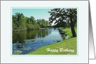 Happy Birthday Card With Peacful River Landscape/Custom card