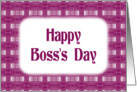 Happy Boss’s Day-Pink-For Female Boss card