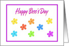 Happy Boss’s Day-Female Painted Flowers card