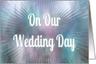 On Our Wedding Day-For Wife-Blue/Purple Abstract Art card