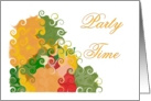 Fall Colors-Autumn Party Invitation-Abstract Autumn Design card