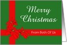 Christmas-Both of Us-Poinsettias-Ribbon-Custom card