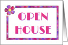 Business Open House With 60s Flower card