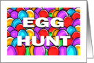 Invitation To An Easter Egg Hunt With Colorful Eggs card