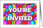Easter Party Invitation With Colorful Eggs card