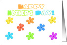 Cute Flower Art Mother’s Day Card For Grandma card