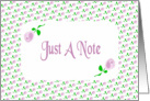 Just A Note-Art-Pink Roses card