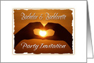 Bachelor & Bachelorette Party Invitation Sunset And Heart card