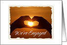 Engagement Party Invitation Sunset Heart Romantic card