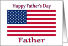 Father’s Day American Flag For Father card