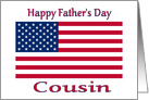 Father’s Day Patriotic American Flag For Cousin card