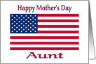 Mother’s Day For Aunt With Patriotic American Flag card