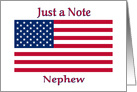 Blank Note For Nephew With American Flag card