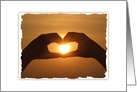 Love And Romance Sunset Heart card