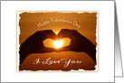 Happy Valentine’s Day Sunset Heart Love card